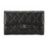 Chanel Classic Flap Long Wallet, &pound;295, Accessories, Black, Lambskin Leather, Front view